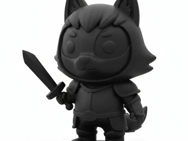 Chibi Wolf Knight – Cute Fantasy Warrior