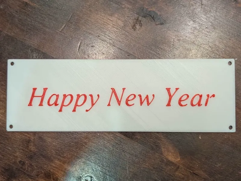 Happy new year plate