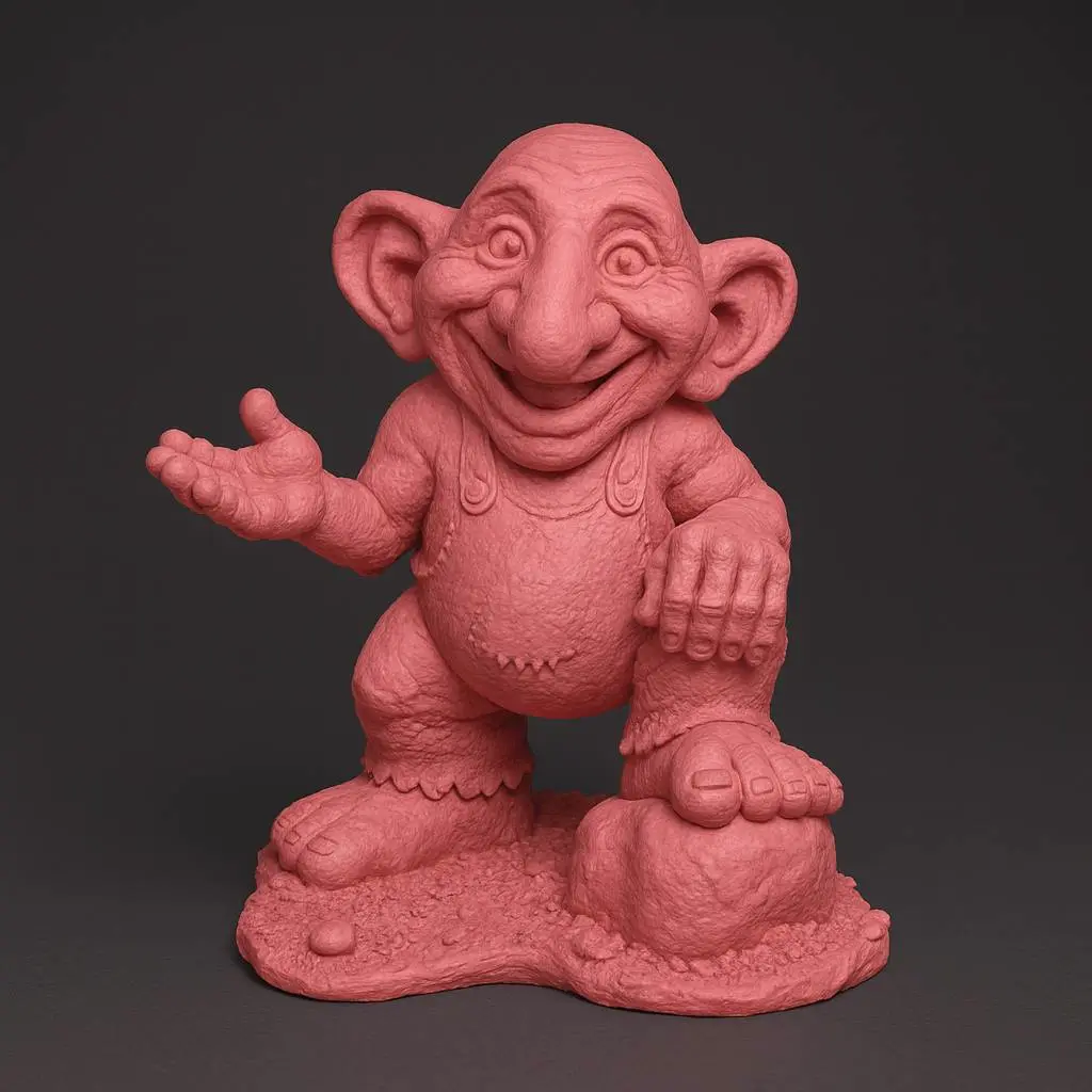 Friendly Troll Figurine – Cute Fantasy Creature | 3D