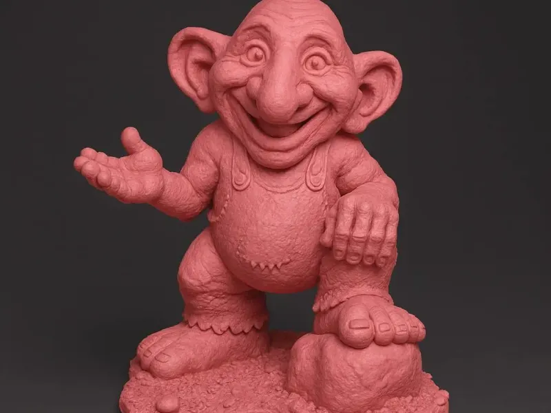 Friendly Troll Figurine – Cute Fantasy Creature | 3D