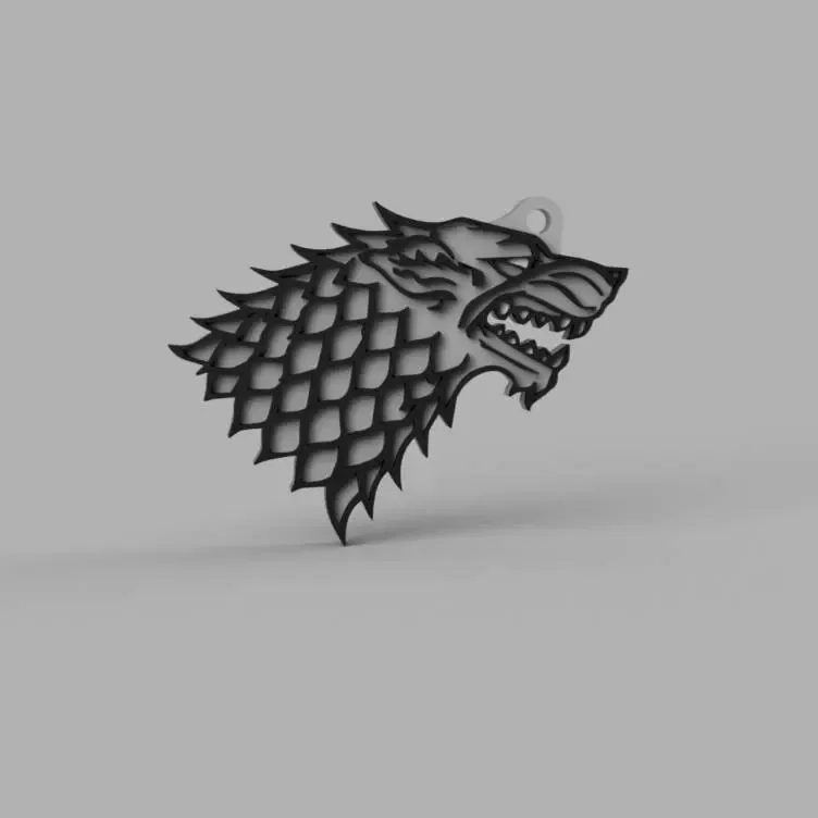 Llavero/Colgante de Casa Stark/Game Of Thrones