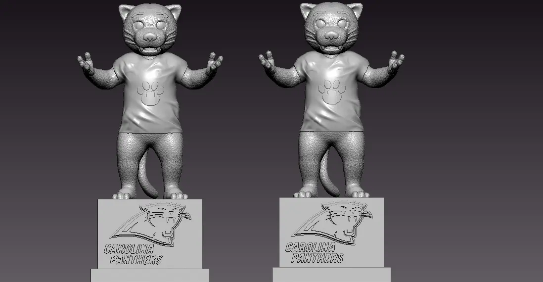 NFL - CAROLINA PANTHERS FOOTBALL MASCOT STATUE - 3D PRINT
