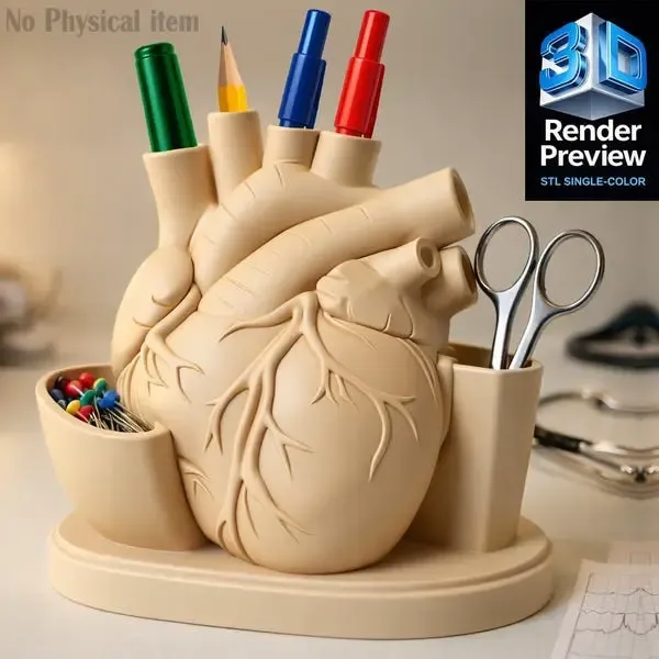 Heart Desk Organizer STL