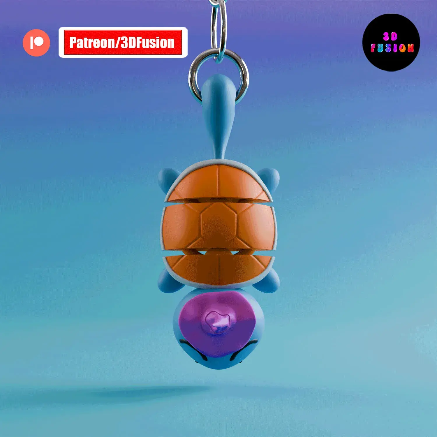 Happy Squirtle Witch 🐢🧹 Pokemon Articulated Toy & Keychain