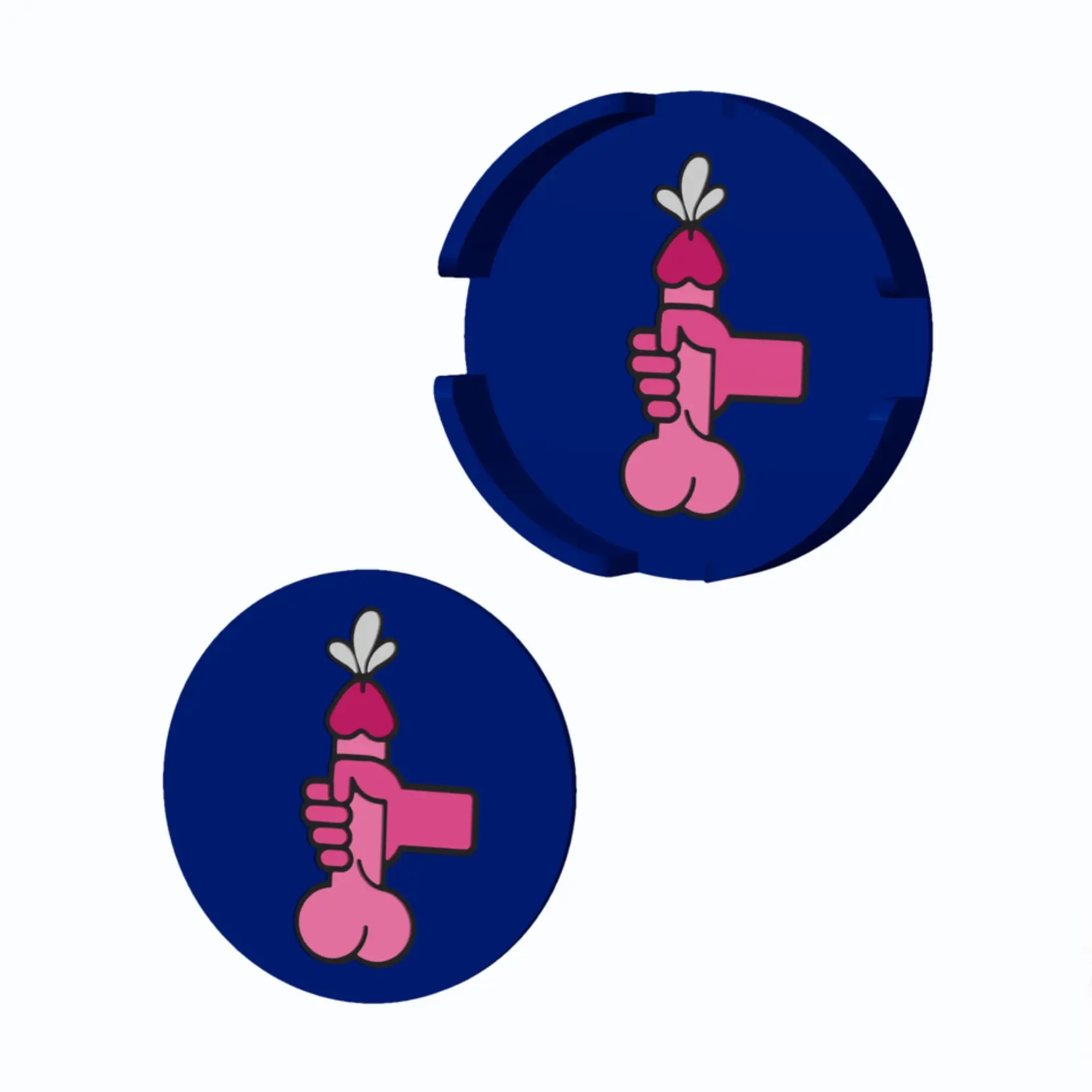 Handjob Happy End - Round Coaster with holder