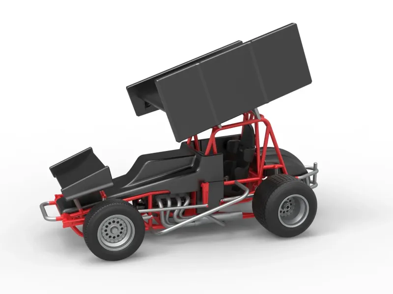 Vintage Winged Sprint car Scale 1:25