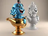 Fun Genie Lamp 3D STL File for Desk Decor Toys 1-4