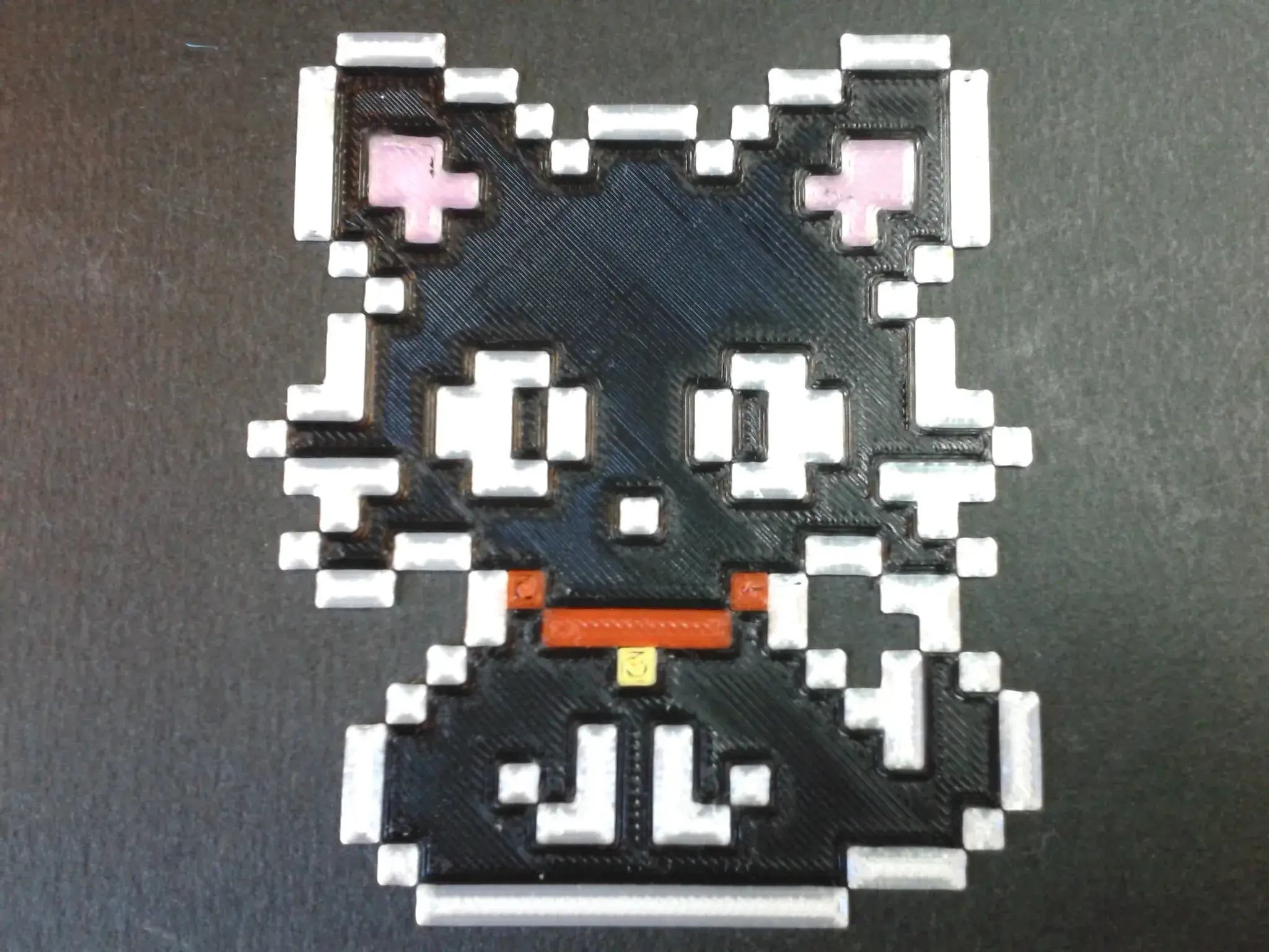 Black cat sitting 8-bit pixel art, 5 colors (by sub-object)