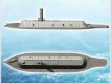 CSS Virginia Merrimack 1862 ironclad warship (2) - miniature-4