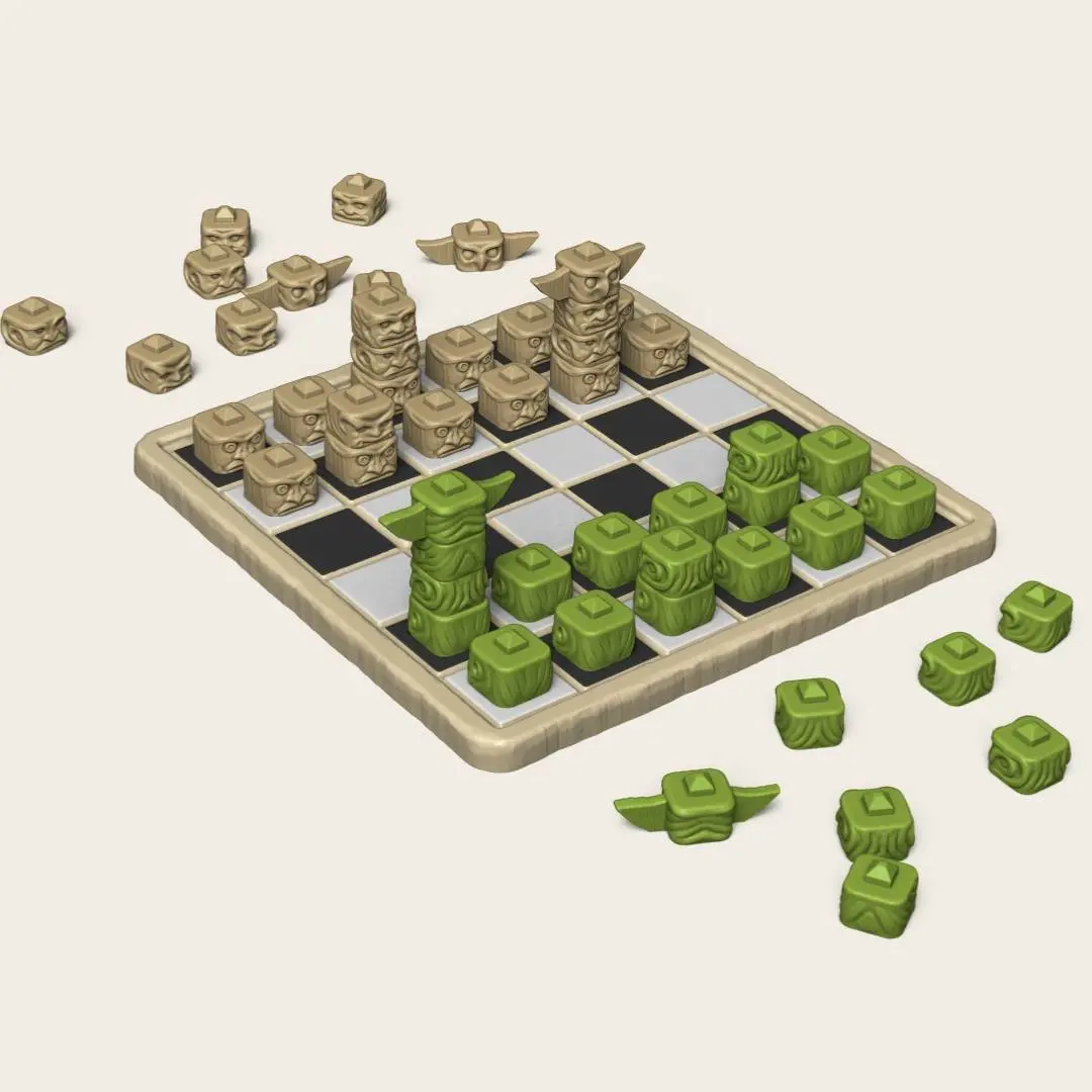 Tribal Chess Game - Rules Included - Print and Play