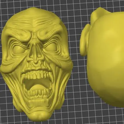 Scary face for window