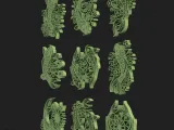 Floral Koi Fish CNC SVG STL Pack 9 Designs-5