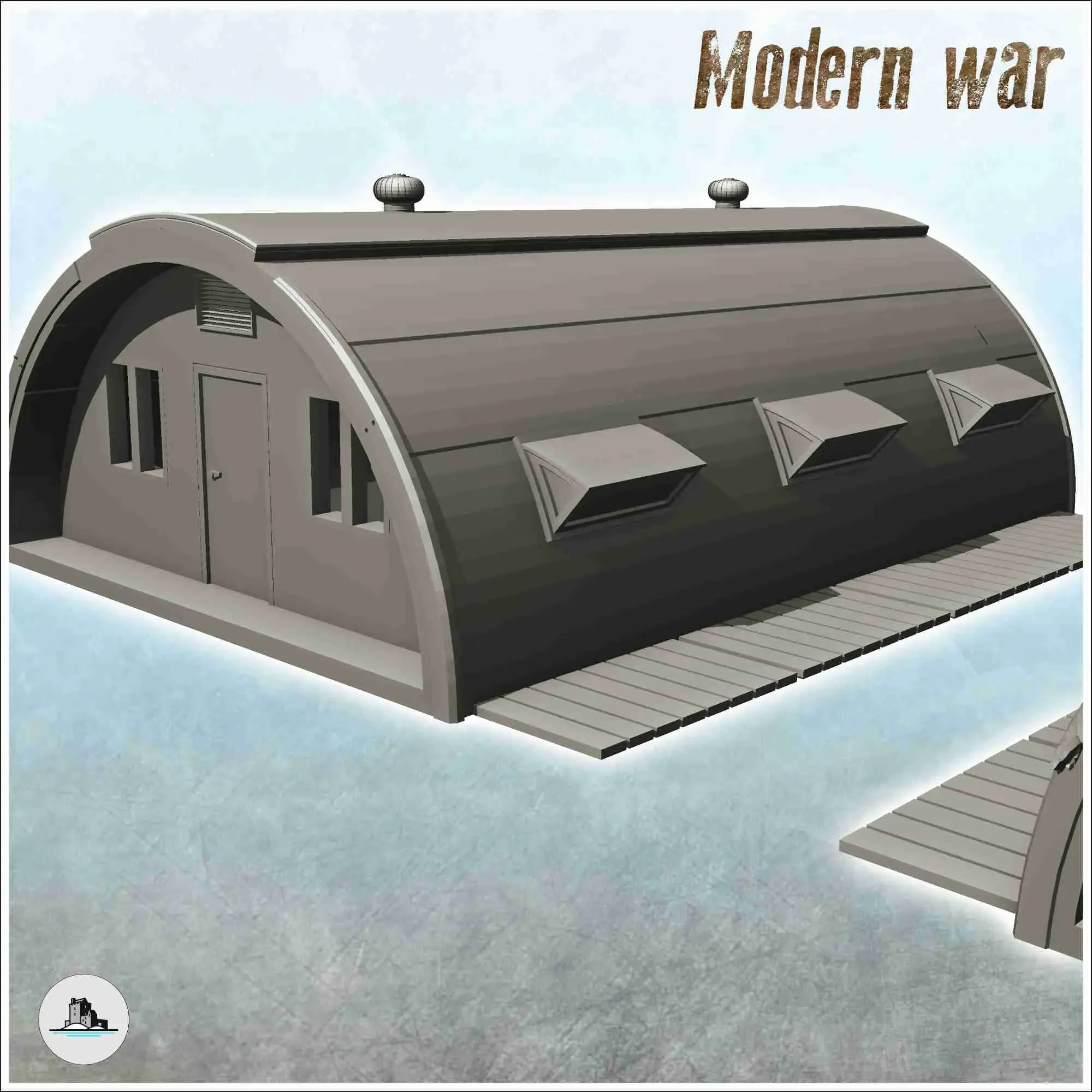 Large modern storage sheds with two roof versions (6) - scen