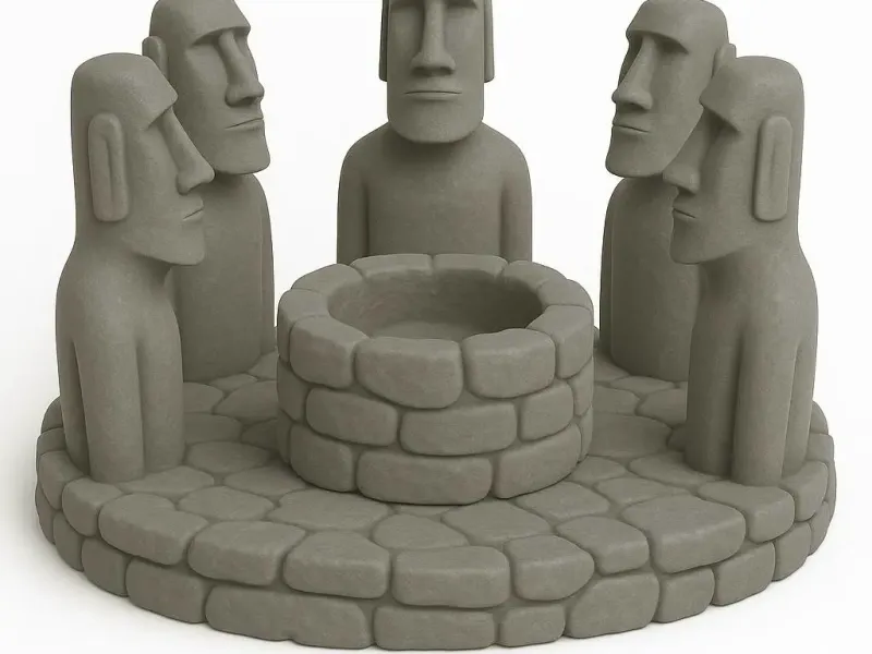 Moai - tea light holder