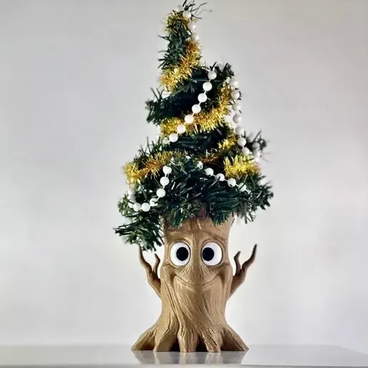 🌲 MERRY ROOTSTER – CUTE 3D PRINTED TREE STUMP PLANTER