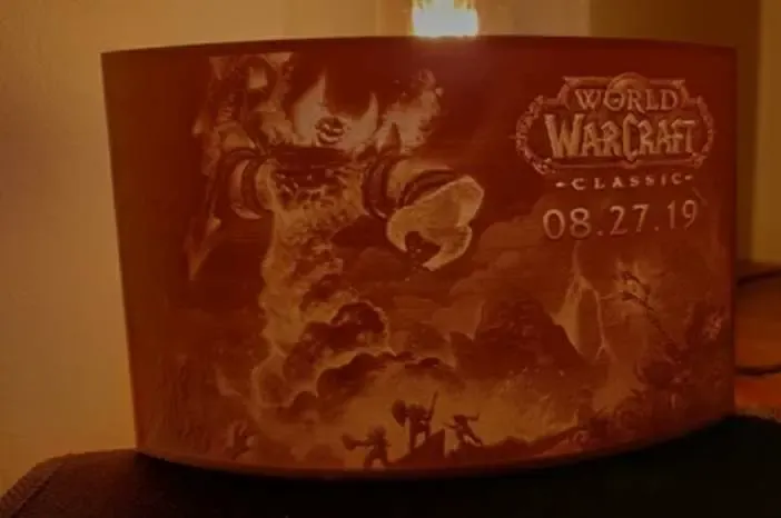 World of Warcraft Ragnaros Lithophane