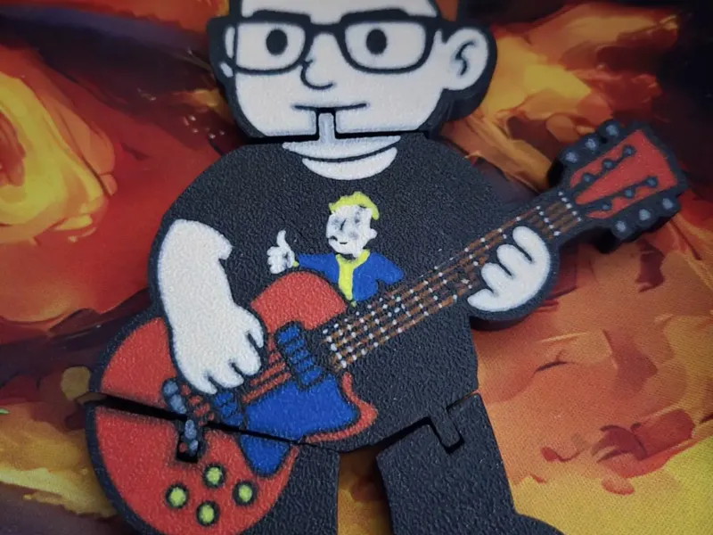 Rockstar Guitar player Fallout Flexi Toy