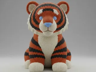 Knitted Baby Tiger Cub – Noah0x03
