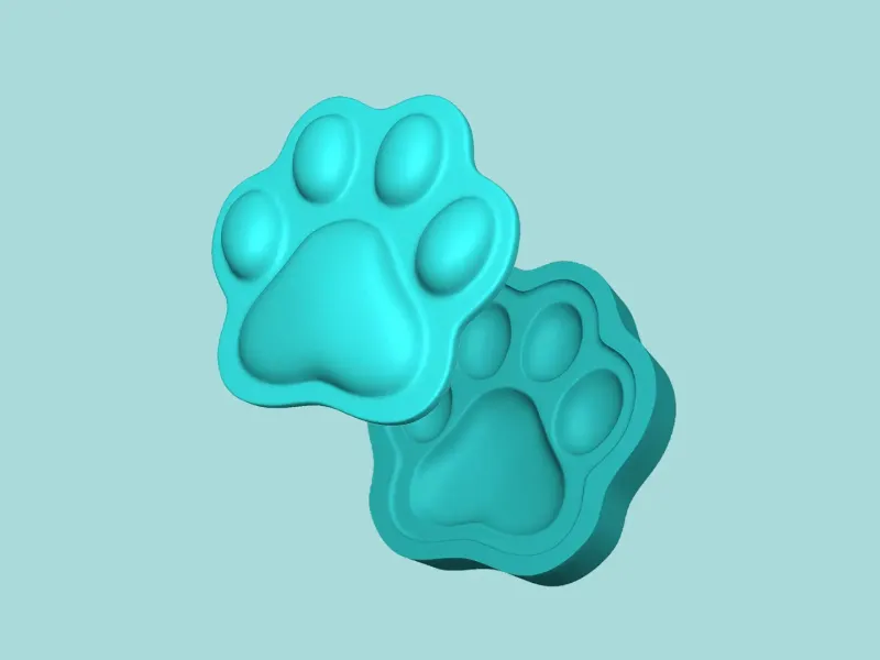 Cat Footstep - Silicone Mold -Template