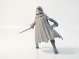 Lady Assassin Figurine Female Character 3D Printable-1