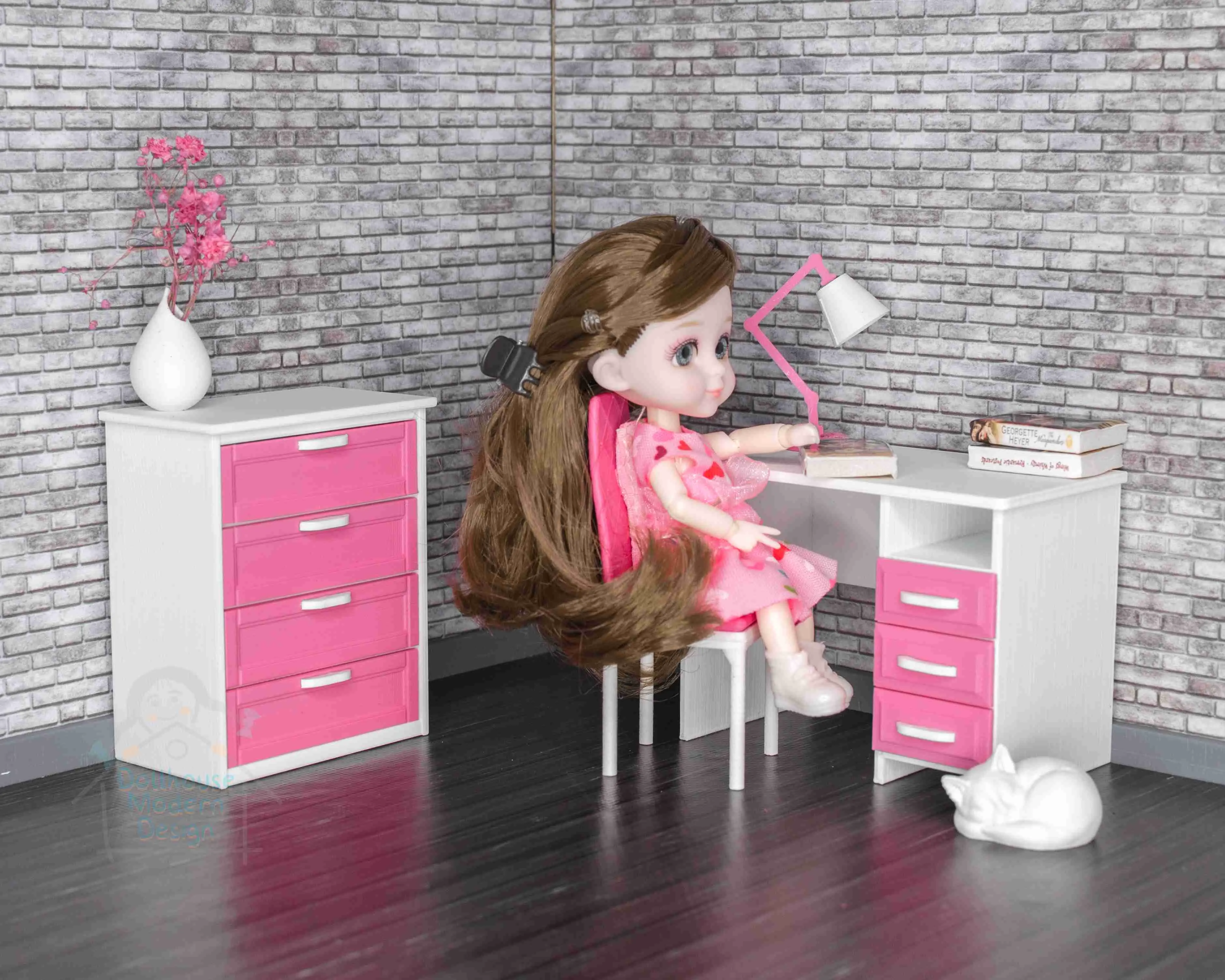 Modern Miniature Chair 1:12 scale for Dollhouses