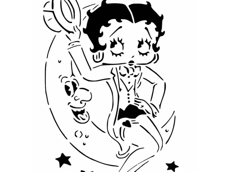 Betty Boop șablon 2