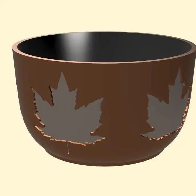 Bowl with maple emboss