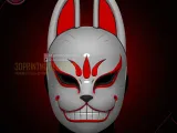 Genba Kazama Fox Mask - The Elusive Samurai Cosplay Props-6