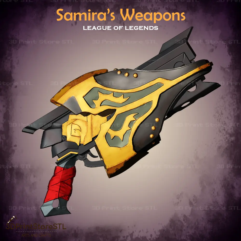 Samira Weapon Cosplay League of Legends - Archivo STL