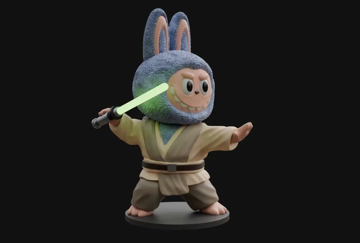 Labubu Jedi or Sith Star Wars Fan Art