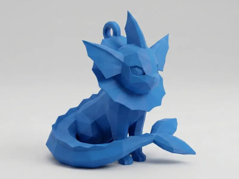 Low Poly Vaporeon Keychain | #10