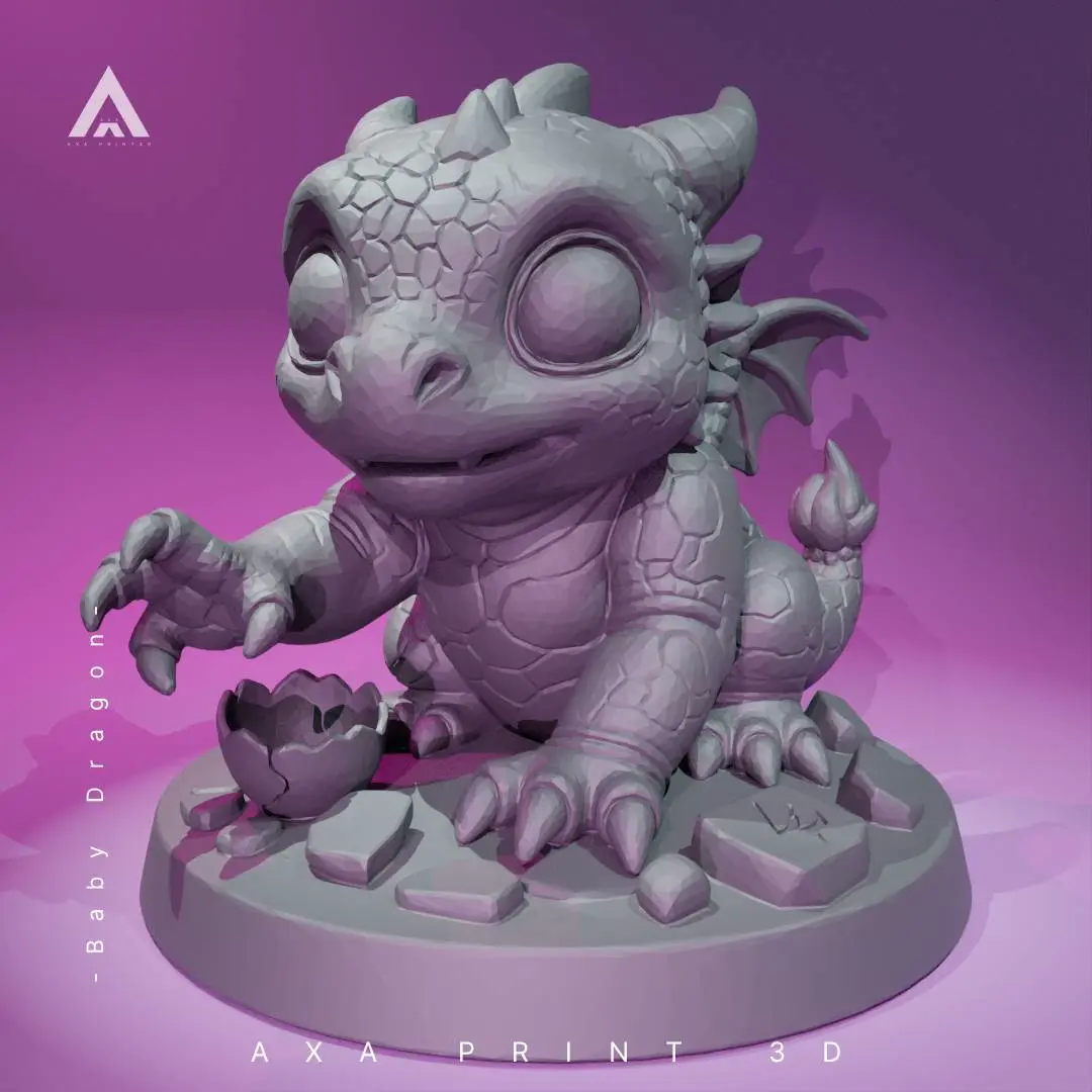 3D Printer Files | 3MF File | Cute Baby Dragon | Creality Cloud