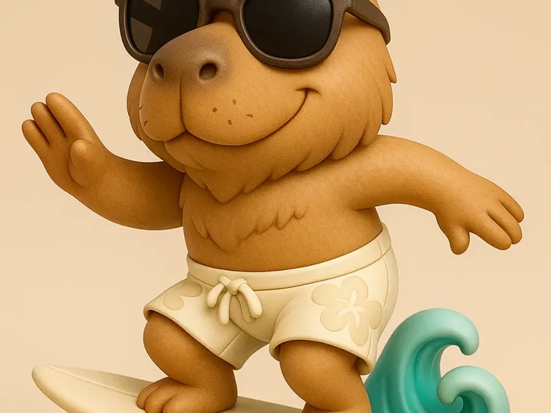 capivara surf / coleção esportes / capybara