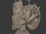 Dark Ages Spawn Portrait Bust | Medieval Hellspawn 3D Print-6