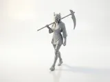 Samurai With Scythe Fantasy Warrior 3D Printable-3