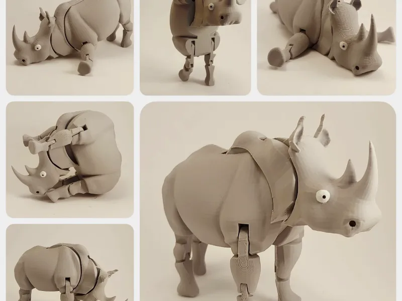 Articulated Rhino (Print-in-place)