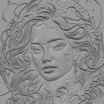 Aurelia Nocturne - relief sculpture