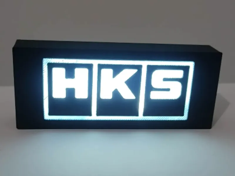 Lampe logo HKS, illuminateur graphique