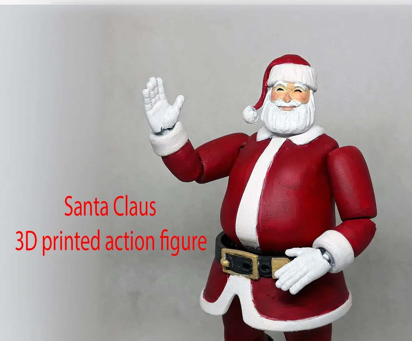 santa claus articulated action figure 3D models download Creality Cloud