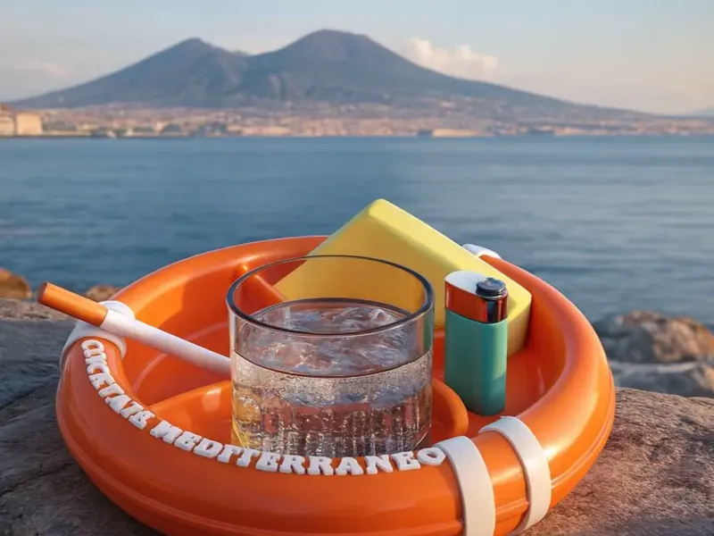 COCKTAIL MEDITERRANEO – “Fake Lifebuoy” Table Tray 🍋🇮🇹