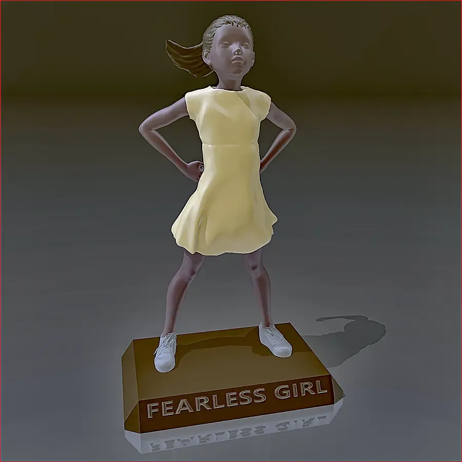 FEARLESS GIRL - based on sculpture by Kristen Visbal.