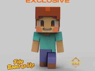 Minecraft boy figure fanart