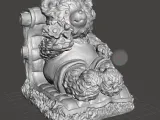 flower bear bookend-3