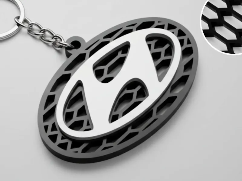 portachiavi logo a nido d'ape Hyundai