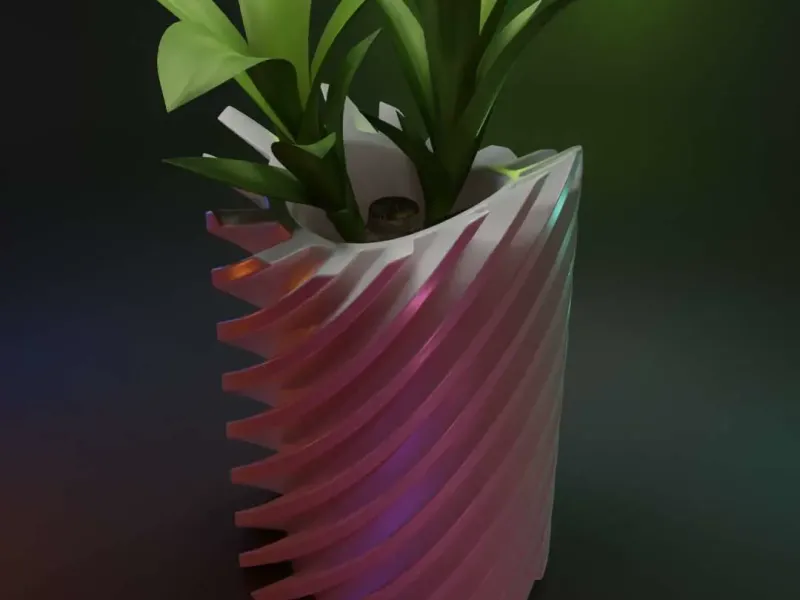 Spiral Gear Flower Pot