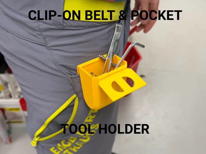 Clip-On Belt & Pocket Tool Holder