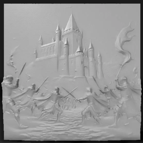 Epic medieval castle battle,
