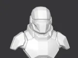 Low-Poly Sci-Fi Soldier Bust-1