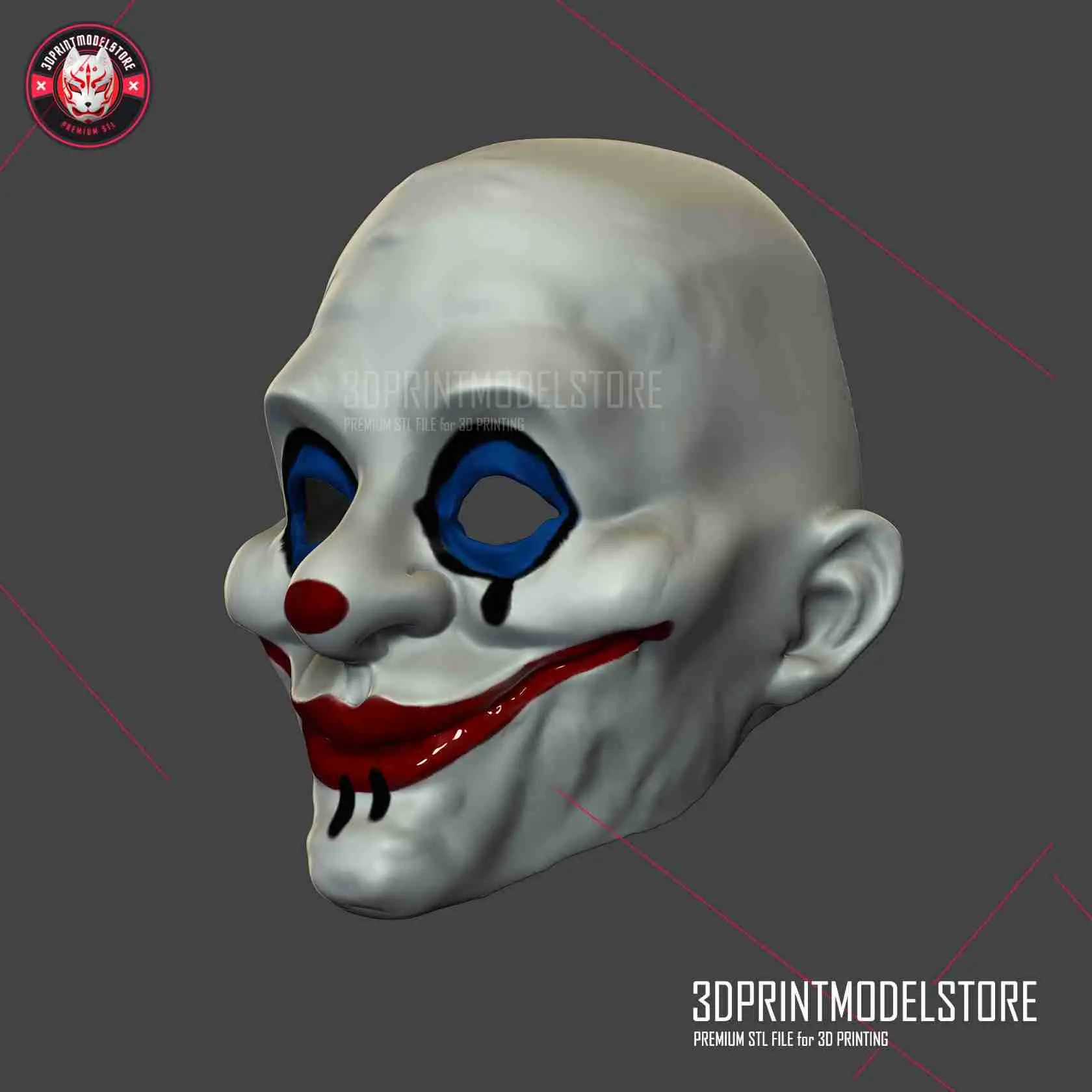 Il cavaliere oscuro Joker maschera - Henchmen Clown Cosplay Maschera
