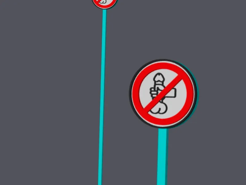 Handjob Forbidden - Traffic Sign v2 - Cocktailsticks